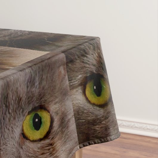 Golden Whiskers: een bruine kitten in olieverf Tafelkleed (Voorbeeld)