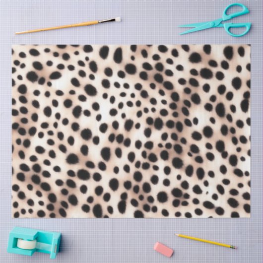 Golden White Dalmation Spots: Dierenveer Tissuepapier (Craft)