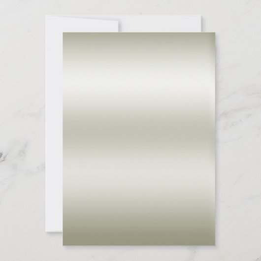 Golden  White Flowers Huwelijksuitnodiging Kaart (Achterkant)