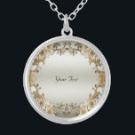 Golden  White Flowers Ketting<br><div class="desc">Mooie gouden  witte bloemen Ketting</div>