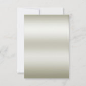 Golden  White Flowers RSVP-kaart RSVP Kaartje (Achterkant)