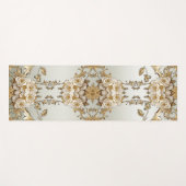 Golden  White Flowers Yoga Mat (Voorkant (horizontaal))