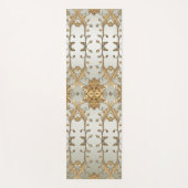 Golden  White Flowers Yoga Mat (Voorkant)