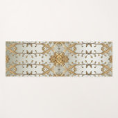 Golden  White Flowers Yoga Mat (Voorkant (horizontaal))