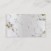 Golden White Grey Marble Vip Parly Silver Visitekaartje (Achterkant)