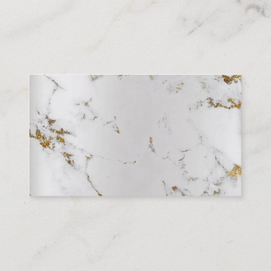 Golden White Grey Marble Vip Parly Silver Visitekaartje (Achterkant)