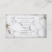 Golden White Grey Marble Vip Visitekaartje (Achterkant)