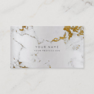 Golden White Grey Marble Vip Visitekaartje