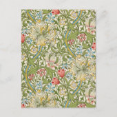 Golden White Lily Floral William Morris Briefkaart (Voorkant)