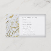 Golden White Marble Vip Visitekaartje (Achterkant)