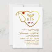 Golden White Modern Nursing School Afstuderen Kaart (Voorkant)