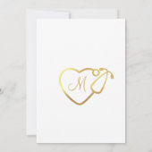 Golden White Modern Nursing School Afstuderen Kaart (Achterkant)