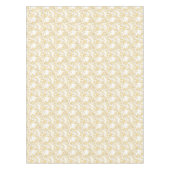 Golden White Morning Glory Flower Tafelkleed (Voorkant)