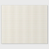 Golden & White PolkaDots Pattern Cadeaupapier (Vlak)