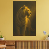 Golden White Tiger – Fine Art Portrait Canvas Afdruk (Insitu (Woonkamer))