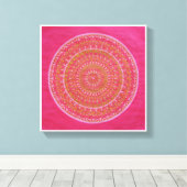 Golden wiel Mandala Canvas Afdruk (Insitu (Houten vloer))