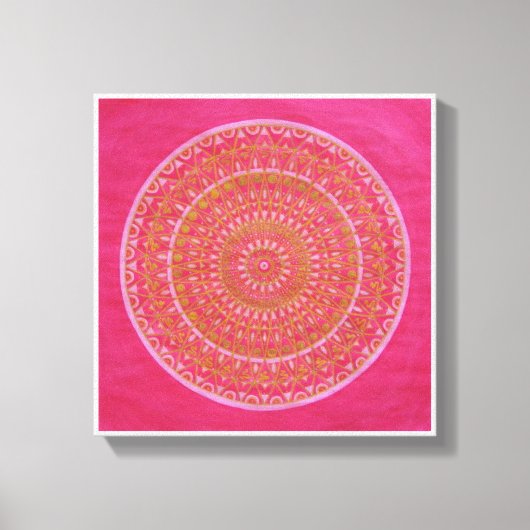 Golden wiel Mandala Canvas Afdruk (Voorkant)