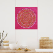 Golden wiel Mandala Poster (Keuken)