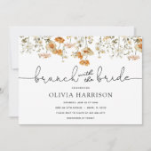 Golden Wildflower Brunch met bride Shower Kaart (Voorkant)