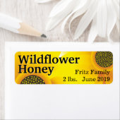 Golden Wildflower Floral Honey Jar Etiket (Insitu)