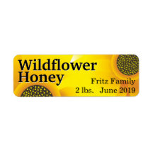 Golden Wildflower Floral Honey Jar