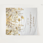 Golden Wildflower Herfst Vrijgezellenfeest Achterg Wandkleed (Voorkant (horizontaal))