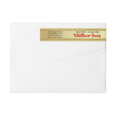 Golden Wildflower Wrap rond Honey Jar Etiket (Achterkant)