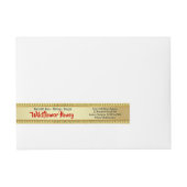 Golden Wildflower Wrap rond Honey Jar Etiket (Voorkant)