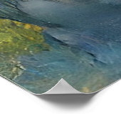 Golden Willow-boom op zonsondergang door de vijver Poster (Hoek)