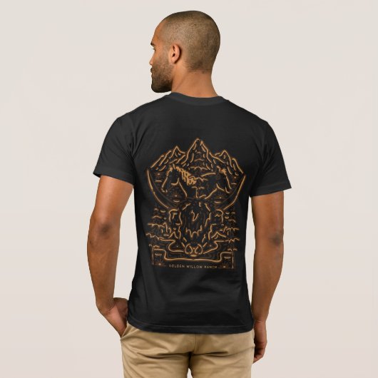 Golden Willow Ranch T-Shirt - Black (Achterkant volledig)