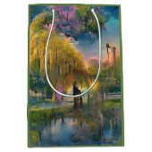 Golden Willow Tree op zonsondergang door Abstract  Medium Cadeauzakje (Voorkant)