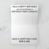 Golden Windmill Silhouette Verjaardag Kaart (Binnen)