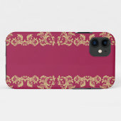 Golden Wine Swirls Hoesje-Mate iPhone Case (Achterkant (horizontaal))