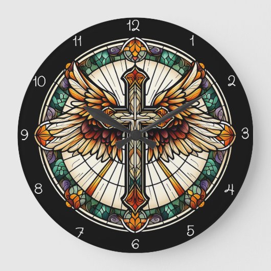 Golden Winged Cross  Grote Klok (Voorkant)