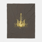 Golden Winged Guitar Fleece Deken (Voorkant)