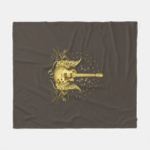 Golden Winged Guitar Fleece Deken (Voorkant (Horizontaal))