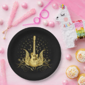 Golden Winged Guitar Papieren Bordje (Feest)