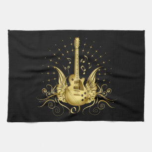 Golden Winged Guitar Theedoek