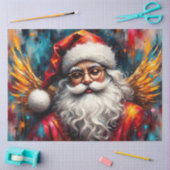 Golden Winged Saint Nick Vintage Christmas  Tissuepapier (Craft)