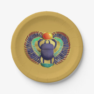 Golden Winged Scarab Papieren Bordje