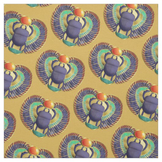 Golden Winged Scarab Stof (Swatch)