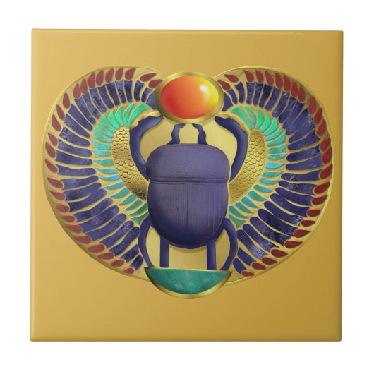 Golden Winged Scarab Tegeltje (Voorkant)