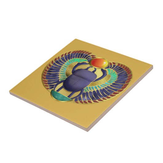 Golden Winged Scarab Tegeltje (Zijkant)