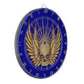 Golden Winged Skull Dartbord (Voorkant Links)