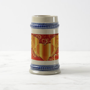 Golden Wings Heart 22 oz Stein Bierpul