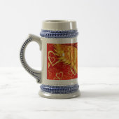 Golden Wings Heart 22 oz Stein Bierpul (Links)