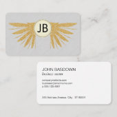 Golden Wings/Monogram Visitekaartje (Voorkant / Achterkant)