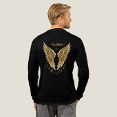 Golden Wings T-Shirt – Elegant zwart en goud Angel (Achterkant)