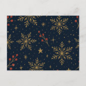 Golden Winter Glow Pattern | Holiday Feestdagenkaart (Voorkant)