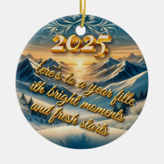 Golden Winter Ornament 2025 (Voorkant)